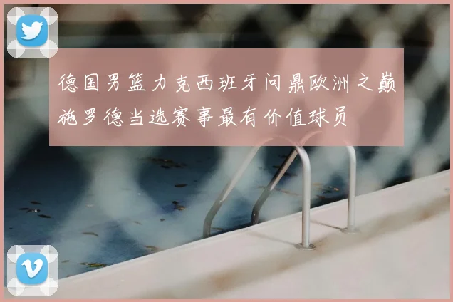 德国男篮力克西班牙问鼎欧洲之巅施罗德当选赛事最有价值球员